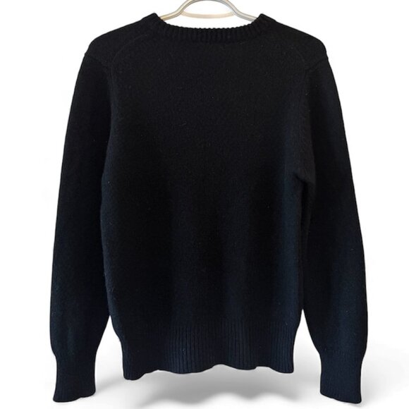 Vintage 90s Club Monaco Wool Sweater Men’s Small – Thick Knit Black Pullover - Picture 3 of 4